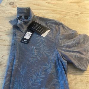 Men’s Travis Matthew Polo, Size Medium , Color-Gray, Style Name-Patio Time, NWT